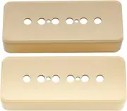 Musiclily Pro Plastic 48mm P90 Soapbar Guitar Pickup Covers for Import LP SG Electric Guitar, Cream (Set of 2)