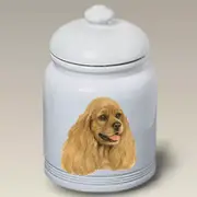 Cocker Spaniel Buff Treat Jar