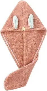 HAPINARY 1Pc Cartoon Rabbit Ear Drying Hat Super Absorbent Hair Wrap for Quick Drying Soft Coral Fleece Hair Towel and Shower Use for Friends