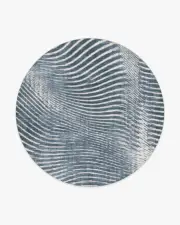 245' Round | Machine Washable Runner Rug | Kid & Pet Friendly | Indoor Rug | Wesley Blue Rug | Ruggable