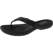 Clarks Womens Breeze Rae Open Toe Flats Casual Thong Sandals Shoes BHFO 1400