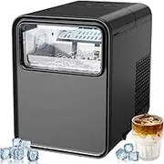 Ice Maker Machine Counter Top for Home, 1.5l Water Tank, 12kg/26lb in 24h, Ice Ready in 6 Mins, 2 Bullet Ice Sizes, Self-Cleaning Portable Small Clear Ice Cube Maker for Kitchen/Party/bar