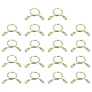 Fuel Line Hose Clips, 18Pcs 8mm Zinc Plated 65Mn Steel Tubing Spring Clamps