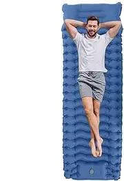 Tent Mattress for Camping,Inflatable Sleeping Mattress | Built-in Foot Pump, Portable Air Bed Travel Supplies for Backpacking Hiking Traveling Picnic