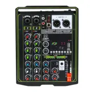 15W Mini Mixer 4-way Karaoke Mixer Bluetooth Audio Mixer Sound Equalizer Type-C
