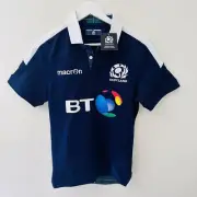 Scotland Rugby Union Player Issue Jersey - Home 2015/2016 Macron - Size M - New