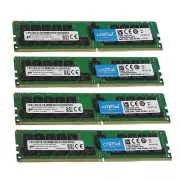 Crucial 128GB 4X32GB DDR4 2933MHz PC4-23400 2RX4 ECC Registered RDIMM Memory Ram