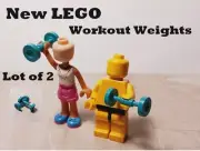 New LEGO Bar Bell Dumbbell Hand Weights Exercise Room Equipment Work Out Buff