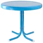 Northlight 22" Outdoor Retro Tulip Side Table, Turquoise Blue
