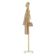 Coat Rack Freestanding Small Standing Coat Tree with Heavy Rock Slab Base Mod...