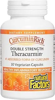Natural Factors - CurcuminRich Double Strength Theracurmin 60mg, #1 Absorbed Form of Curcumin, 30 Vegetarian Capsules