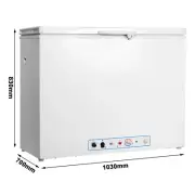 Smad 200L Chest Freezer Garage Ready Deep Frozen Food Storage With Basket White