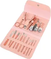 Hidak 16 Pieces Manicure Kit Pedicure Tools for Feet Nail Clipper Stainless Steel Manicure Pedicure kit for women and Men Perfect Gifts for Women and Men Pack of 1