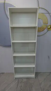 在飛比找Yahoo!奇摩拍賣優惠-桃園二手家具 推薦-白色 書櫃 無門 5格層 5層櫃 展示櫃