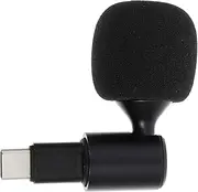 HONITANO 1Pc Type C Microphone for Mobile Phones Lightweight Live Streaming Mic with Sponge Cover for Recording Gaming and Conferences Compatible with Android Devices