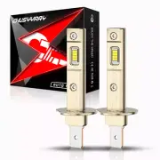 H1 LED Headlight Bulbs Kit High Low Beam Fog Light 6000K 30000LM Bright 2x (for: Smart)