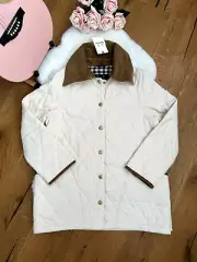 BARBOUR DENIM ECRU QUILT JACKET Modern Liddesdale Cream Collated size UK 14 EU40