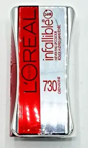 NEW L'Oréal Infallible Never Fail Lipcolour- 730 GRENADINE