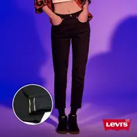 在飛比找蝦皮購物優惠-Levis 女款 高腰男友褲牛仔褲 黑色基本款 金赤耳金旗標