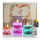 Mothers Day Gifts for Mom - Flameless Candles Set of 3 w/Remote & Timer, Best...