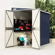 Garden Storage Shed, Outdoor Storage Shed Tool Store Cabinet Wall-Mounted Garden Shed Anthracite 118x194x178 cm Steel
