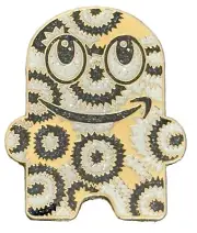 Black & White tie-dyed Amazon Employee Peccy Pin