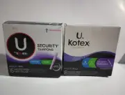 2 U by Kotex Security Tampons Multi-Paks Unscented Regular & Super Damaged Box