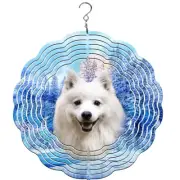 American Eskimo Dog Breed Wind Spinner, yard decoration, dog wind spinner