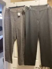 J. Jill 2pc Lot Ponte Slim Leg Pull On Pants XLP Gray Black Camel White Jjill