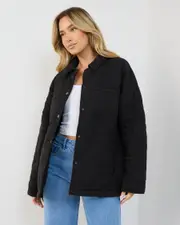 [Rip Curl] Rip Curl Women's Premium Surf Quilted Jacket in Black Size Small S Black