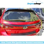 19-25 Carbon Fiber Fit For Mazda 3 BP Hatchback Rear Trunk Mid Spoiler DTO Type (for: Mazda)
