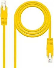 RJ45 Cat.6 UTP AWG24 Ethernet Network Cable 100% Copper Yellow 2mts