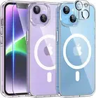 For iPhone 16 Pro Max 15 13 14 MagSafe Clear Shockproof Compatible Magnetic Case