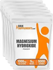 BulkSupplements.com Magnesium Hydroxide Powder - Magnesium Supplement, Food Grade Magnesium Hydroxide, Magnesium Hydroxide Supplement - 1000mg (410mg of Magnesium) per Serving, 5kg (11 lbs)