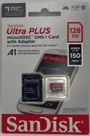 128GB Sandisk Ultra Plus MicroSDXC UHS-I Cards W/adapter 150 MB/s Sealed