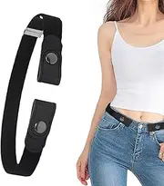 [Generic] Elastic Belt for Women,Invisible No Buckle Lazy Belt Elastic Belt | Comfortable Women Accessories Adjustable Stretch Waist Belt for Women