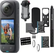 Insta360 X4 8K Waterproof 72MP 360° Action Helmet Camera +Utility Frame Case Kit