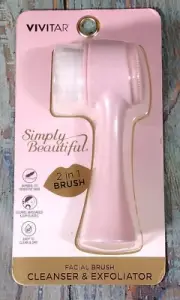 Vivitar Simply Beautiful 2 in 1 Facial Brush Cleanser & Exfoliator - NEW