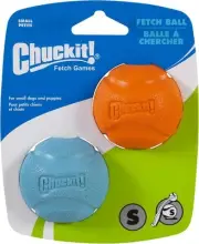 Fetch Ball, Small 2", 2 Pack, Assorted Orange & Blue