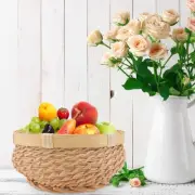 Rattan Storage Basket Handmade Bread Simple Fruit Woven