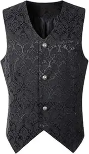 [AIEOE] Men's Steampunk Jackets Gothic Cosplay Tailcoat Victorian Medieval Costume Pirate Vampire Coat XS-XXL