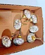 7 Glass Drawer Pull Handle with Small Shells Inside
