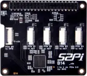 GeeekPi Quad FPC PCIe HAT for Raspberry Pi 5 - 1 to 4 PCIe Interface, GPIO
