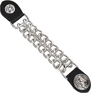 4 Pcs Motorcycle Vest Extenders - Bikes Vest Extenders, Decorative Leather Vest Extenders | 2nd Amendment Perfect Vest Extender with Chains, Heavy-Duty Stylish Vest Extenders for Bikers Women Men