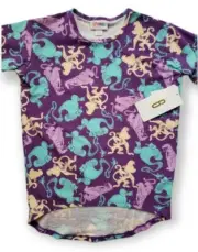 Lularoe Disney Aladdin Gracie Size 6 Kids Irma Genie Abu Rajah CUTE NWT! Purple