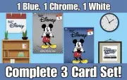Topps Disney Collect MICKEY APRIL FOOLS APRIL 1st DAILY 1 BLUE 1 CHROME 1 WHITE
