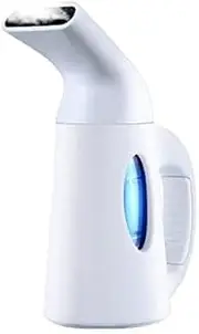 Portable Cloth Steamer, Travel and Home Handheld Garment Steamer, 60 Seconds Heat-Up, Fabric Steamer with Automatic Shut-Off Safety Protection, 140ml, White