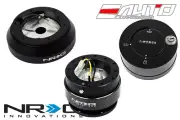 NRG Steering Wheel Short Hub 160H + Black Gen2 Quick Release CF Ring + LB Lock (for: Mazda)