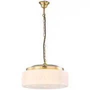 Lighting Brass Collingwood Art Deco Chain Pendants Retro Period Lights