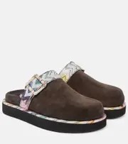[Missoni] Missoni Zigzag suede clogs AU 7 brown